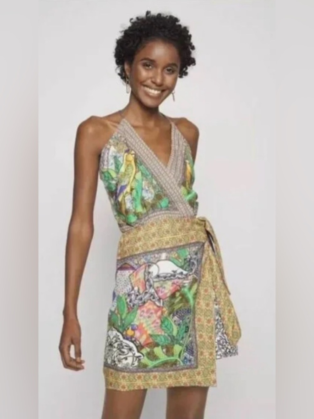 Farm Rio Gavatari mini faux wrap dress. Womens size XS. Never worn.